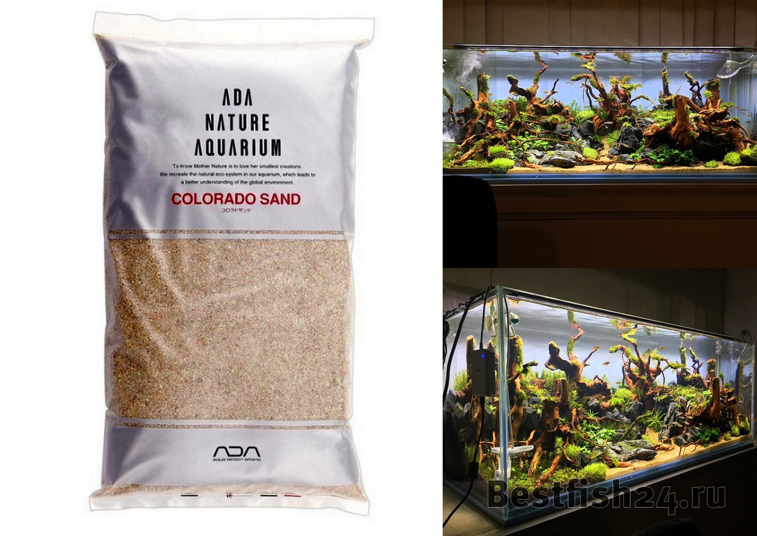 Низкая цена! Купить 1д) ADA Colorado sand 2кг, натуральный песок с  естественным красноватым оттенком не изменяет химические свойства воды за  1466 руб.! В наличии более 280 видов аквариумных рыбок и 4000 товаров для  аквариума!